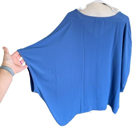 Tommy Hilfiger Top Plus Size Blue Relaxed Batwing 2XL XXL Comfortable Comfort - Picture 5 of 6